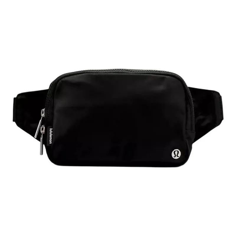 Lululemon Recycled Polyester Spandex Sling Bags One Shoulder Crossbody Fanny Pack Large Size Women's Black & Gold-0