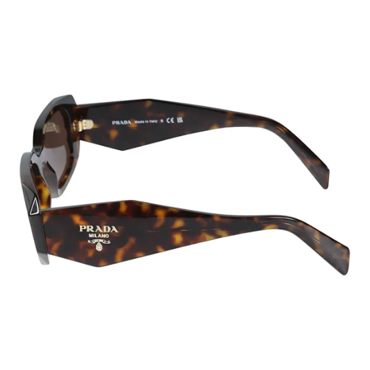 PRADA Acetate Rectangular Sunglasses Women's Tortoiseshell-2