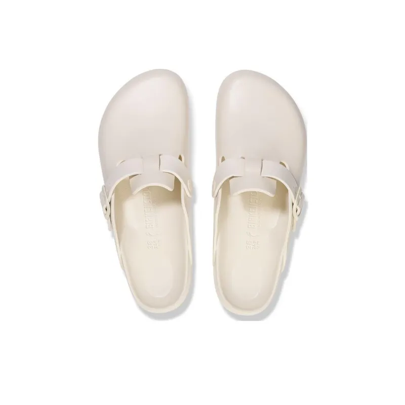 Birkenstock Boston Series Closed Toe Slippers Unisex White Regular-4