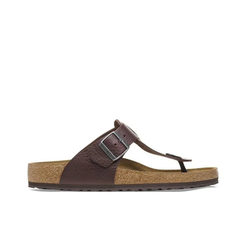 Birkenstock Rubber Sole Slip-Resistant Flip Flops Men's Brown-1