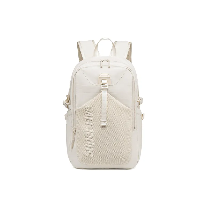 Super Five Polyester Backpack Unisex Black/Gray/Orange/Ecru-0