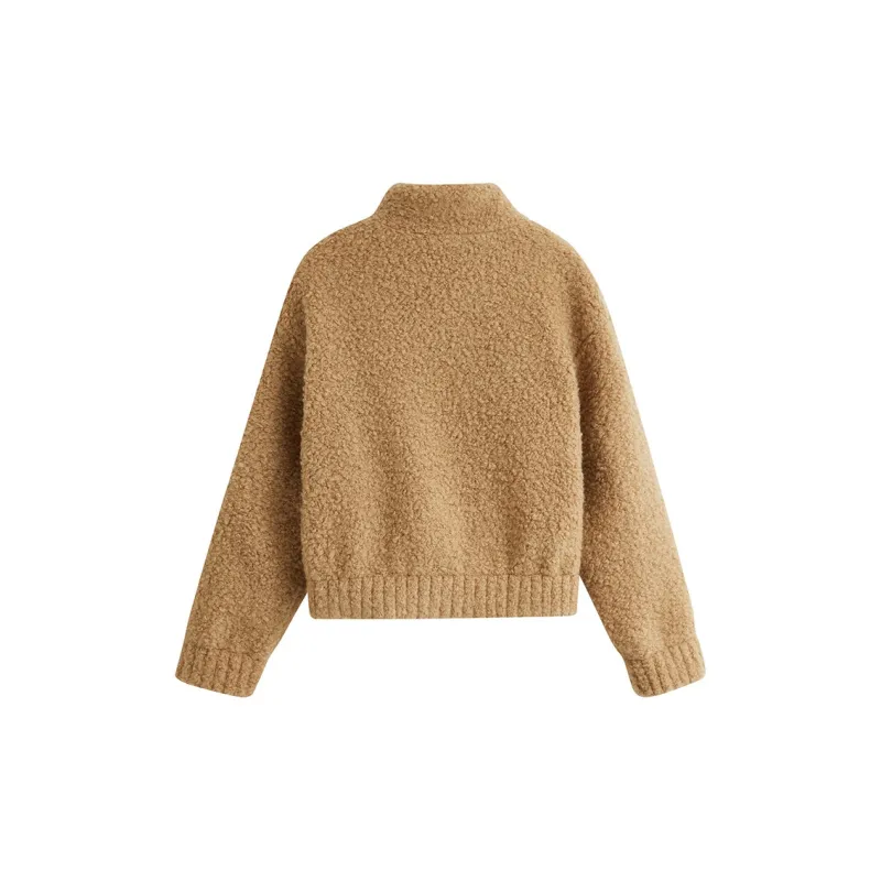 Inman Cropped Coat Women's Light Khaki-1