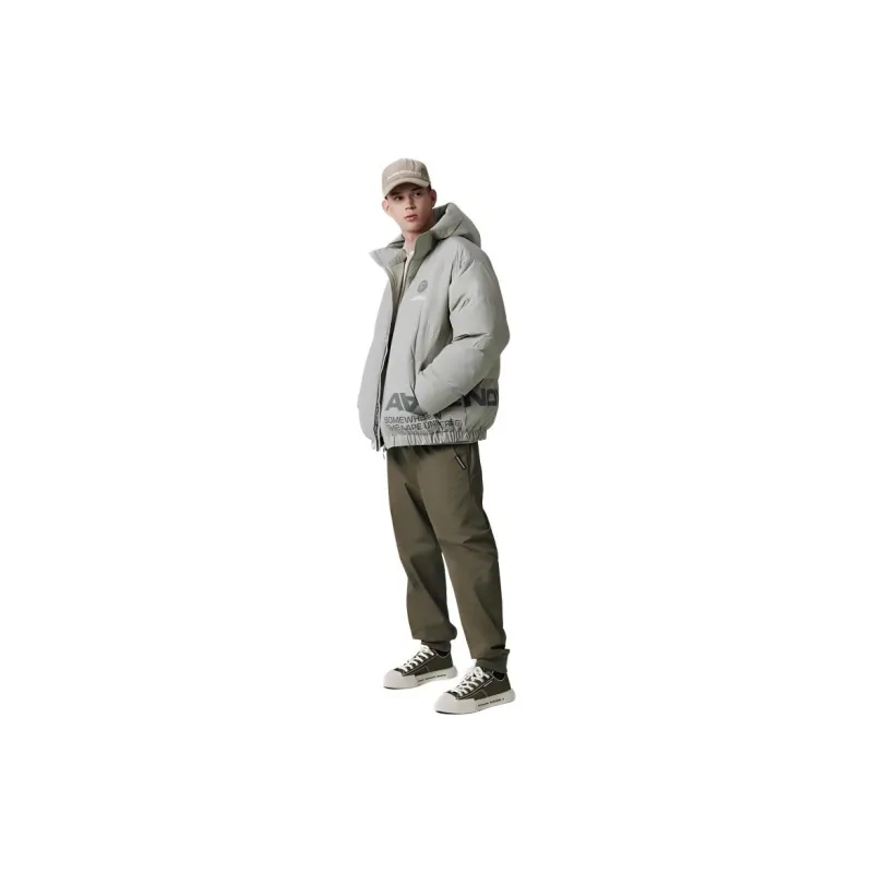 Aape Slogan print Hooded Padded Jacket-8