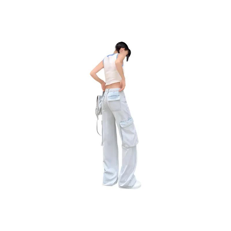 YINLEI Jeans Women's Light Blue-1