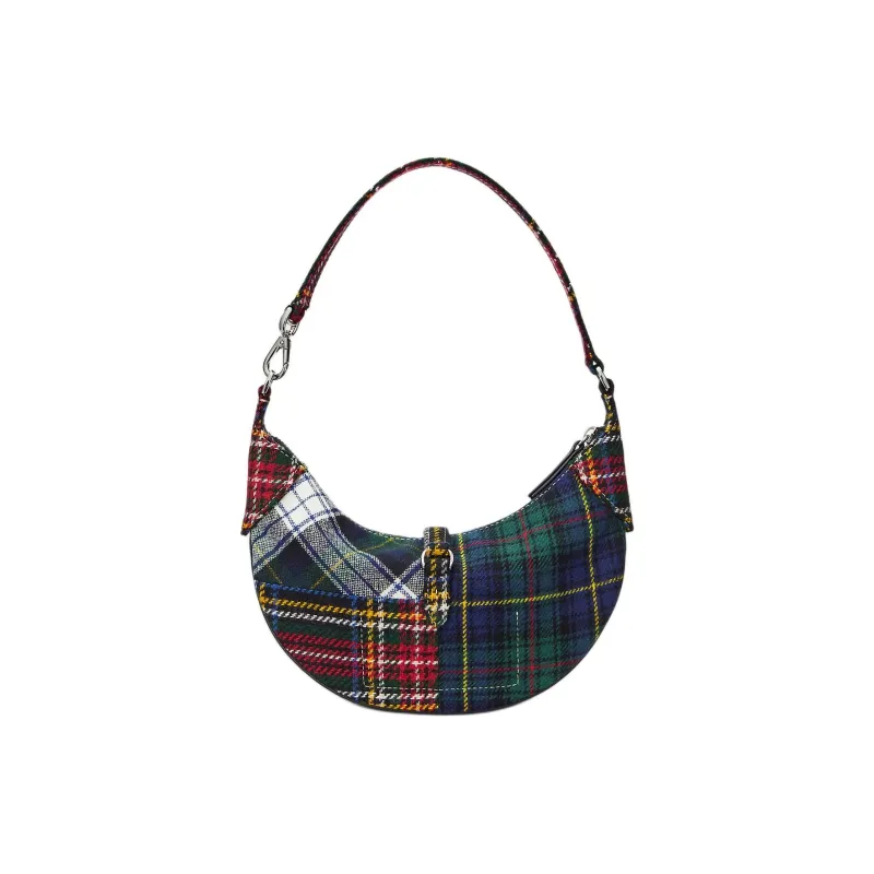 Polo Ralph Lauren Polo ID Wool One Shoulder Handbags Mini Women's Red Multicolor-2
