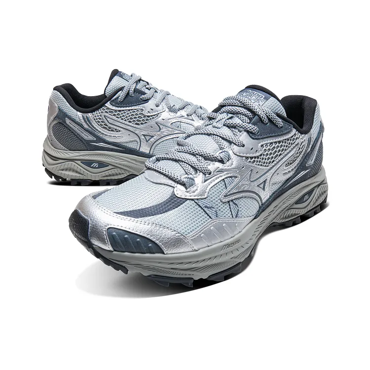 Mizuno Racer ADV Abrasion Resistant Low Top Running Shoes Unisex Silver-3