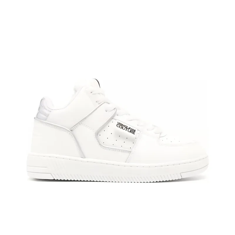 VERSACE JEANS High Top Skateboard Shoes Women's White-1