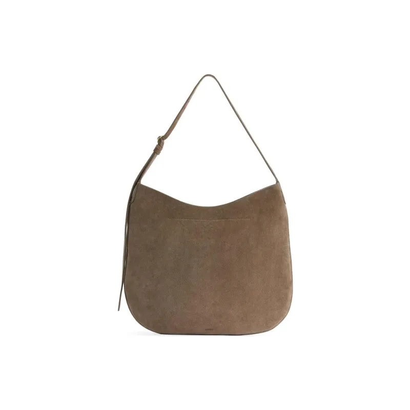 ARKET Cow Leather Crescent Bag Crossbody Bag Medium Size Women's Umber-3