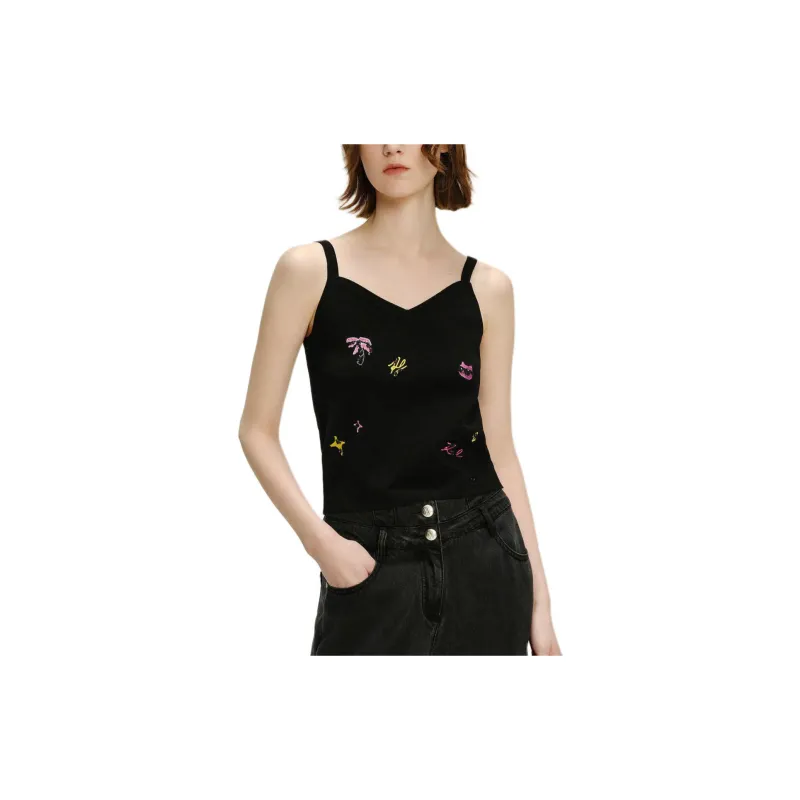 KARL LAGERFELD SS24 Camisole Women's Black-3