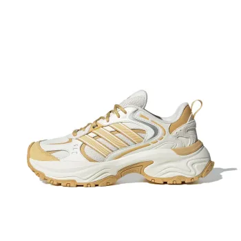 Adidas Anti Slip Wear Resistant Low Top Chunky Sneakers Unisex White Yellow