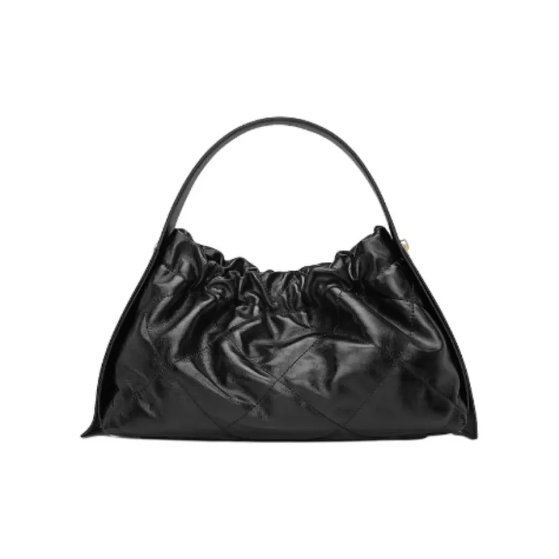GOLDLION Cow Leather Shoulder Bag Crossbody Bag Handbag Small Size Women's Black-3