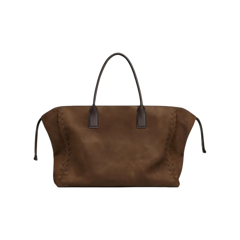 Bottega Veneta CABAT Smooth Matte Leather Tote Bag Shopping Bag Handbag Large Size Men's Dark Brown-0
