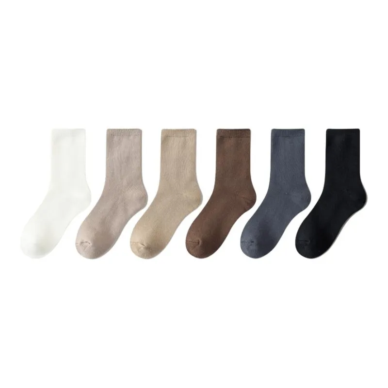 MIIOW Mid Calf Socks Men's 6 Pack-0