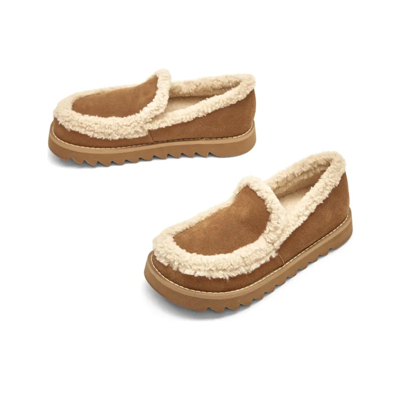 TOOMANYSHOES Snowy Peak Coffee Loafers Women's Brown-2
