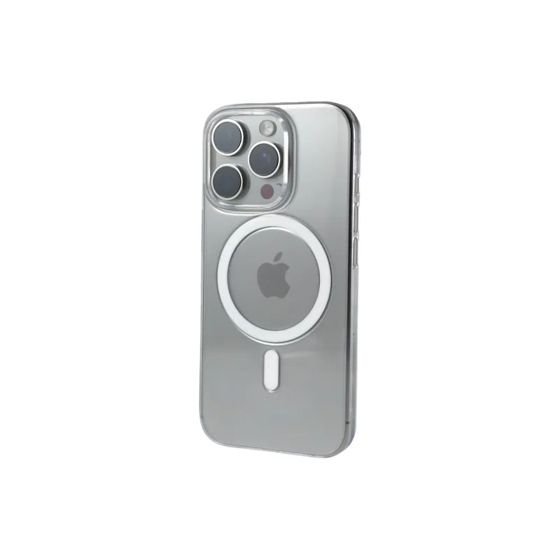 DEPA PC Material Cut Out Button Transparent Magnetic Phone Cases Applicable To Apple-5