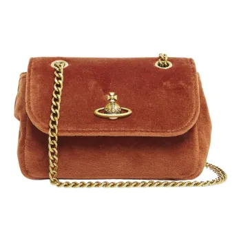 Vivienne Westwood 100% Cotton One Shoulder Handbag Wallet Small Size Women's Burnt Orange