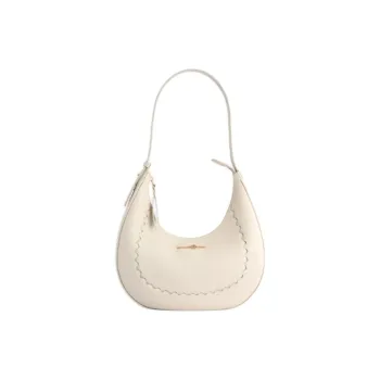 ORANGE CUBE Top Grain Cow Leather Shoulder Bag Small Size Women's Cream White/Sunset Gold Brown