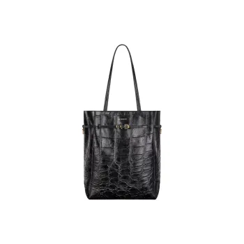 GIVENCHY Voyou Calfskin Tote Bag Shopping Bag Handbag Shoulder Bag Medium Size Women's Black
