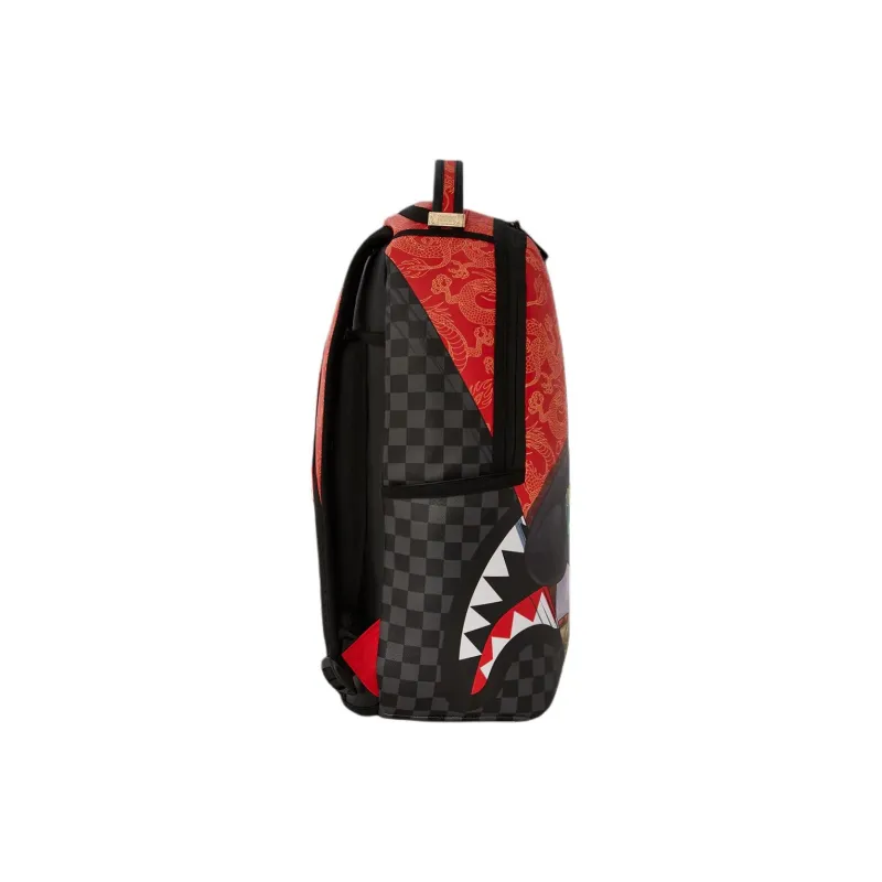 SPRAYGROUND Artificial Leather Backpack Unisex Red-3