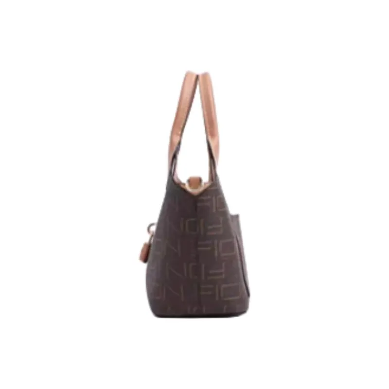 FION PVC Basket Bag Tote Bag Shopping Bag Shoulder Bag Crossbody Bag Handbag Medium Size Women's Multicolor-4