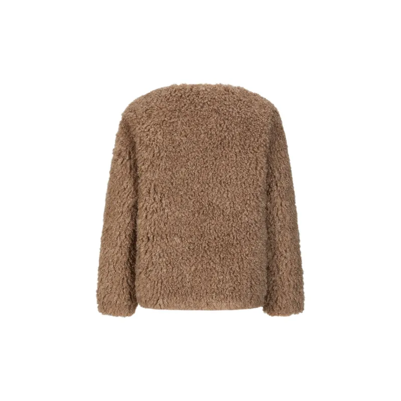 JZ. ANNAKRO Velvet feel Coat Women's Camel-1