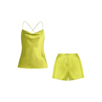 SILKY MIRACLE SS23 Pajama Set Women's Apple Green