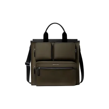 MICHAEL KORS Kent Fabric Artificial Leather Tote Bag Shopping Bag Shoulder Bag Crossbody Bag Handbag Men's Olive Green