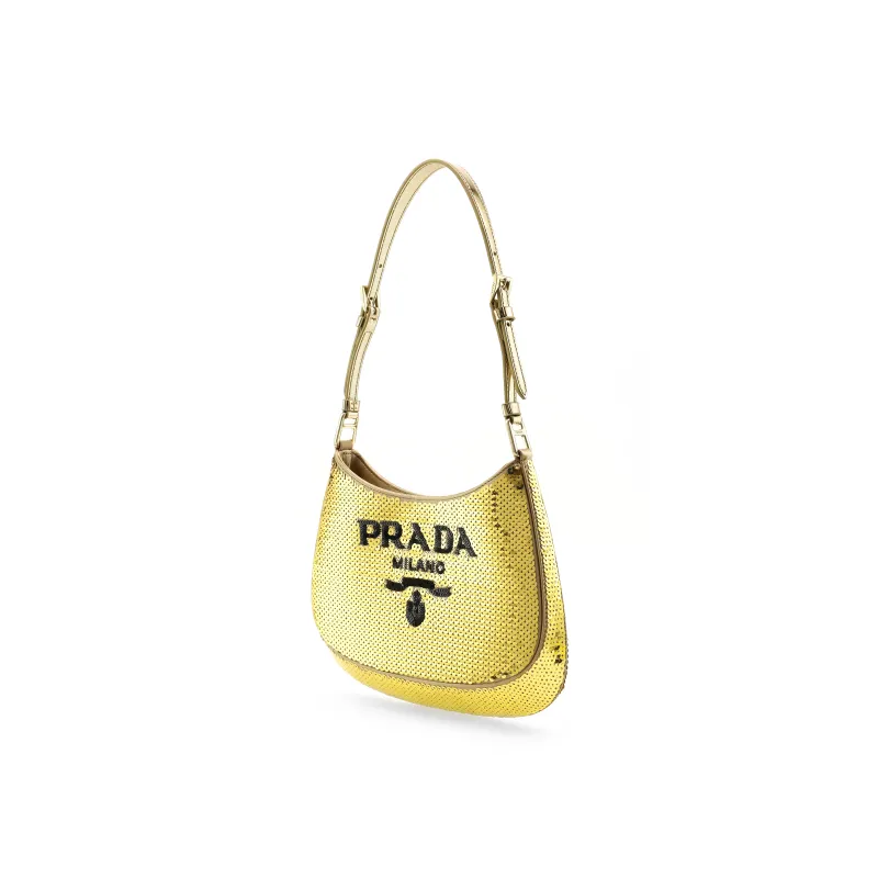 PRADA Fabric Handbag, Shoulder Bag Women's Gold-3