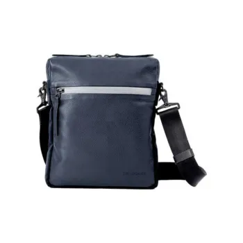 SAMSONITE Cow Leather Crossbody Bag Shoulder Bag Small Size Unisex Marine Blue