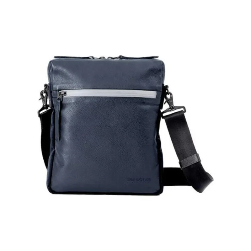 SAMSONITE Cow Leather Crossbody Bag Shoulder Bag Small Size Unisex Marine Blue-0