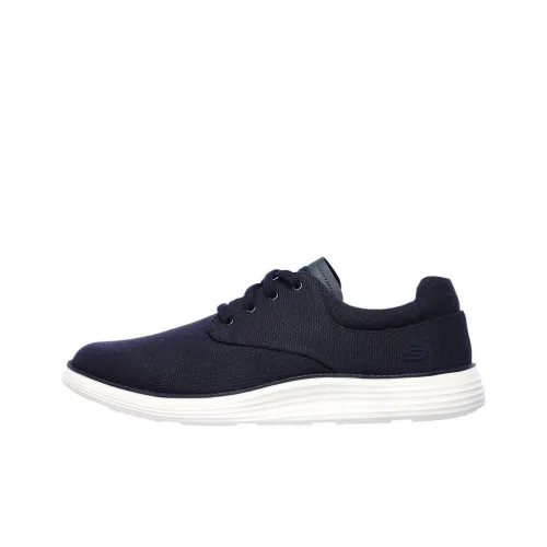 Skechers Status 2.0 Anti-Slip Wear-Resistant Low-Top Casual Shoes Men's Dark Marine Blue