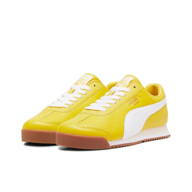 PUMA Roma 24 Anti Slip Wear Resistant Low Top Training Shoes Unisex Yellow-2