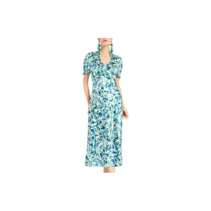 BESIONIA SS24 Short Sleeved Dresses Women's Turquoise-2