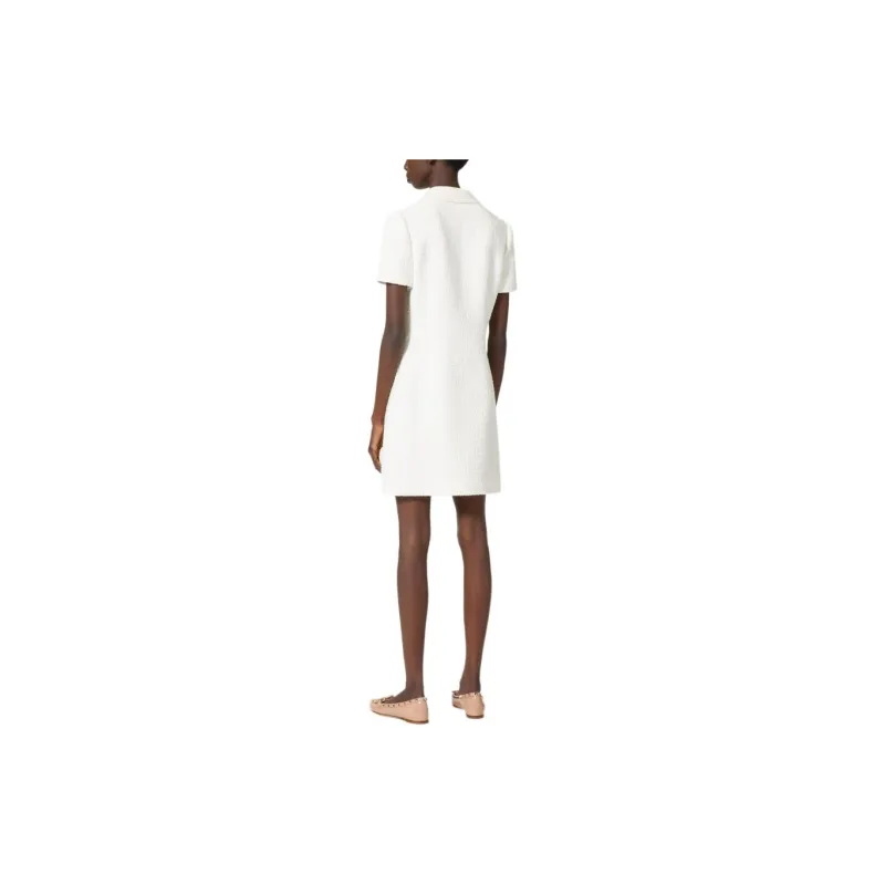 Valentino Short Sleeved Dresses Women's Beige-2