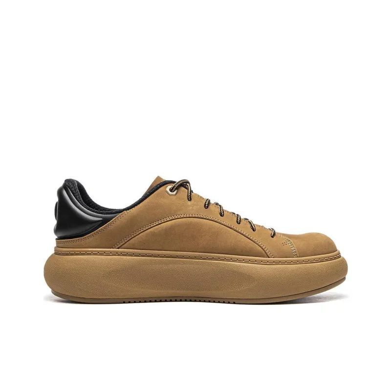 LiNing Anti Slip Wear Resistant Low Top Casual Shoes Men's Yellow Black-1