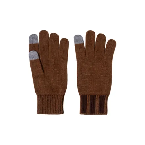 Adidas Acrylic Knit Gloves Unisex Brown