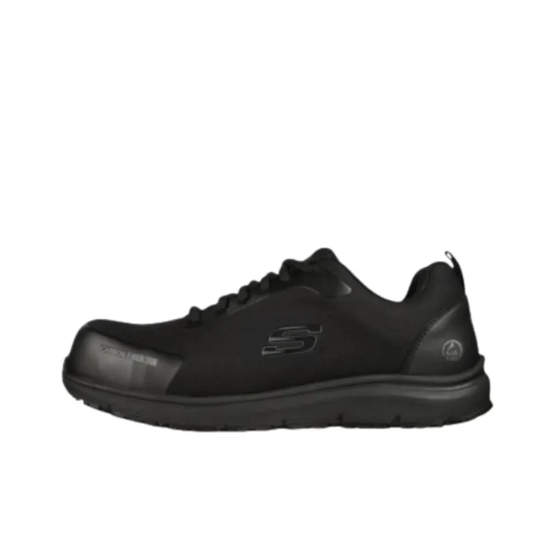 Skechers Work Anti Slip Wear Resistant Low Top Running Shoes Men's Black-0