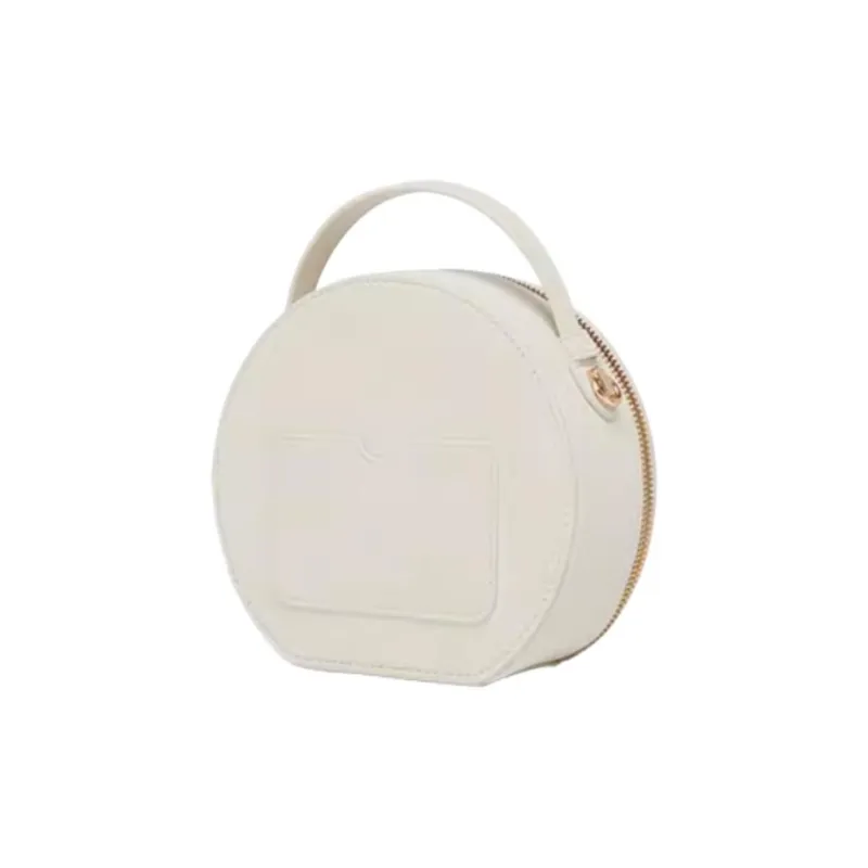 YEARCON Synthetic Leather Round Bag, One Shoulder Handbag Women's Green/Ecru-5