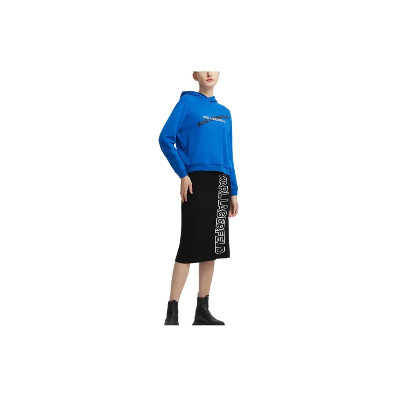 KARL LAGERFELD SS23 Casual Long Skirt Women's Black-1