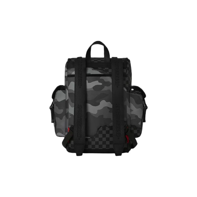 SPRAYGROUND Artificial Leather Backpack Men's Black-4