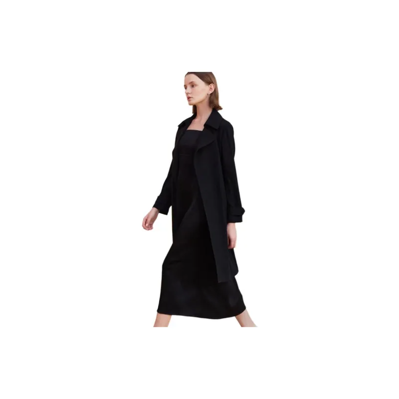 GOELIA Trench Coat Women's Black-1