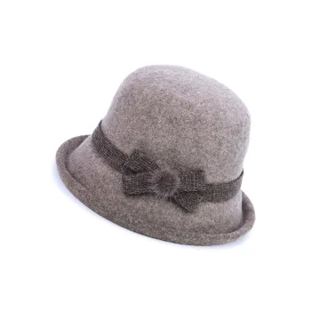 MARJAKURKI Wool Bucket Hat Greeting Card Shopping Bag Micro Molded Lady's Hat Square Round Face Unisex