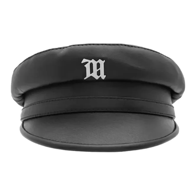 Misbhv Logo-plaque Leather Gavroche Hat-1