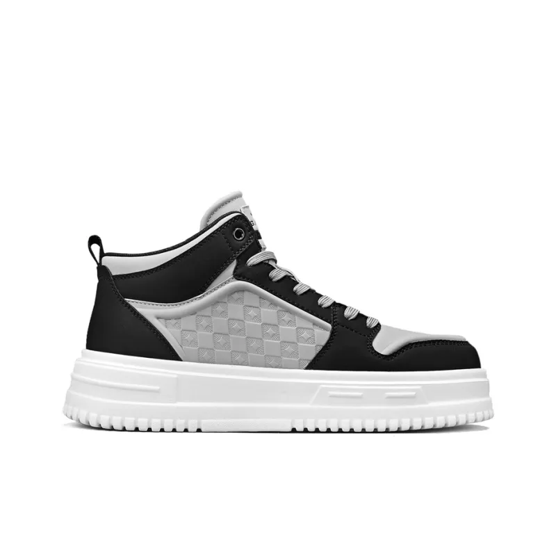 G.N.SHIJIA Anti-Slip And Wear-Resistant Lightweight Height Increasing Mid-Top Skateboard Shoes Men's-1