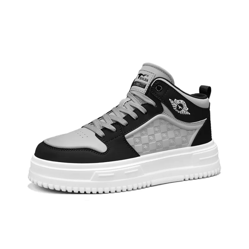 G.N.SHIJIA Anti-Slip And Wear-Resistant Lightweight Height Increasing Mid-Top Skateboard Shoes Men's-2