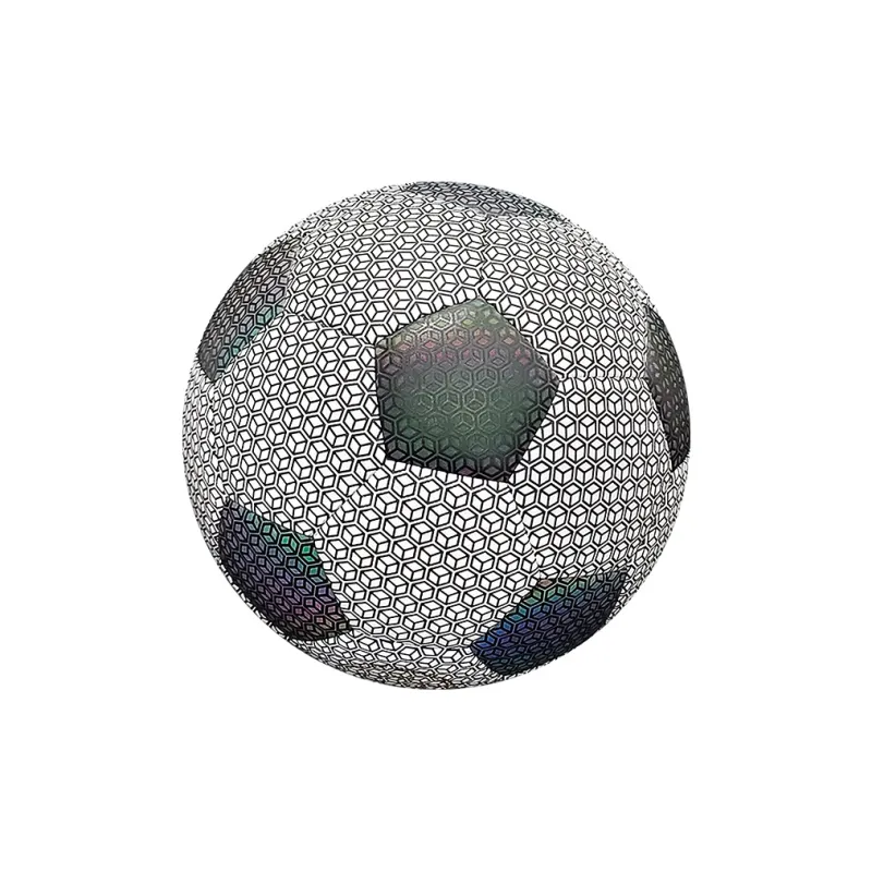 MARBURY Reflective Luminous Series Size 4 Size 5 Soccer PU Seamless Thermal bonding Unisex Silver White-2
