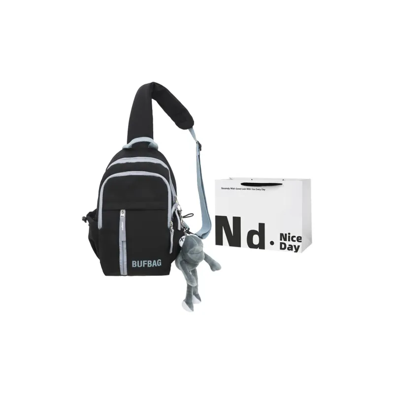 SWIMADE Nylon Sling Bag Regular Unisex Black/White Green/White Red/Green-4