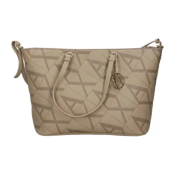 ARMANI EXCHANGEAE Polyester Tote Bag Shopping Bag Shoulder Bag Crossbody Bag Handbag Women's Beige
