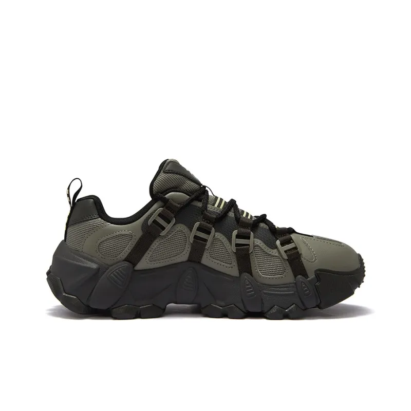 FILA FUSION EXOCET Mountains Slip-Resistant Low-Top Casual Shoes Men's Vanilla Root Grass Green Chimera Gray-1