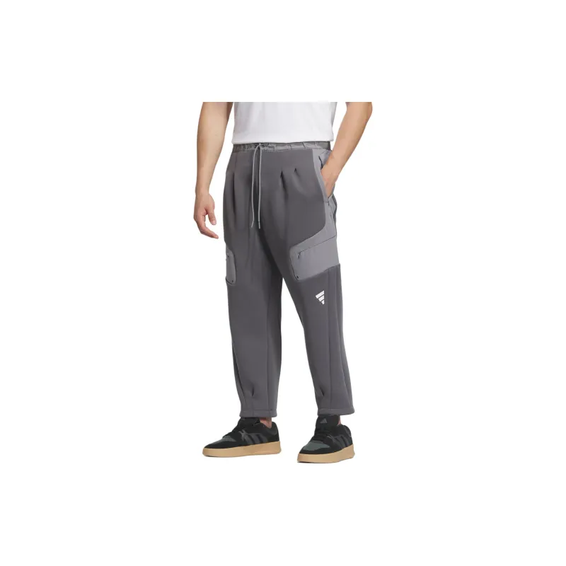 Adidas FW24 FUSTL P KN PT3 Casual Pants Men's Dark Gray/Gray-1